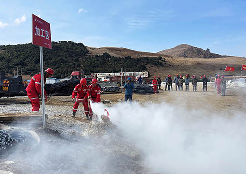 中國安能第二工程局四川涼山項(xiàng)目部開展防火、防汛、防地質(zhì)災(zāi)害綜合演練