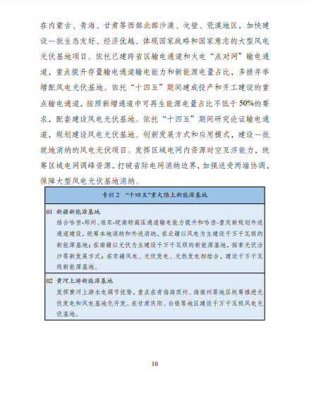 發(fā)改委、能源局等九部委聯(lián)合印發(fā)發(fā)布“十四五”可再生能源規(guī)劃！