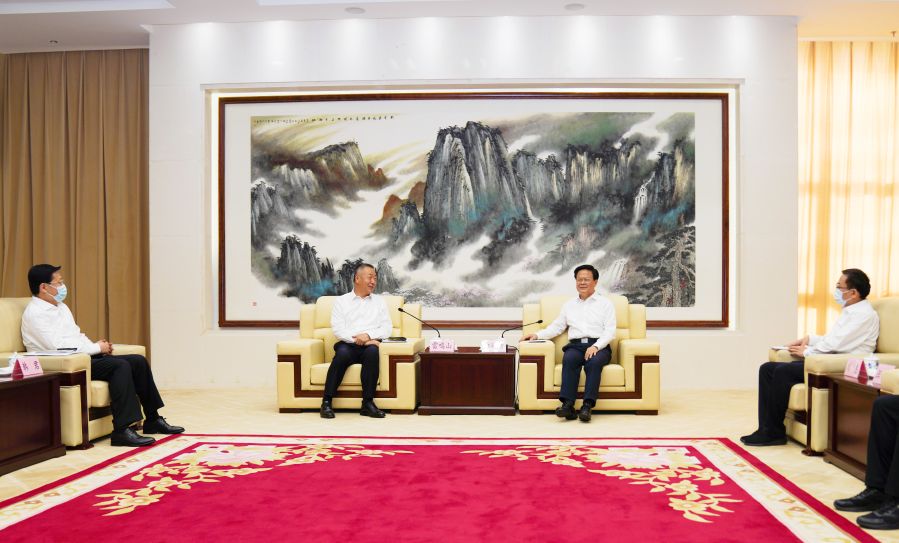 雷鳴山、韓君拜會(huì)安徽省委書(shū)記鄭柵潔