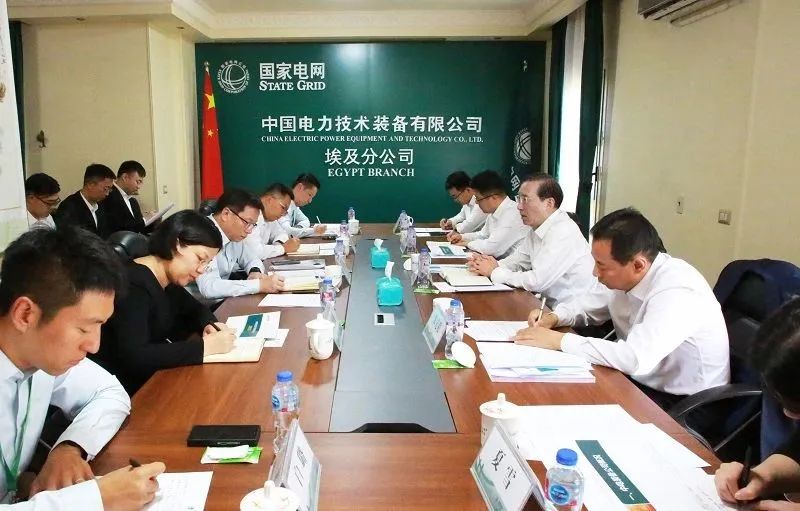 辛保安調(diào)研國(guó)網(wǎng)駐非辦、中電裝備埃及分公司