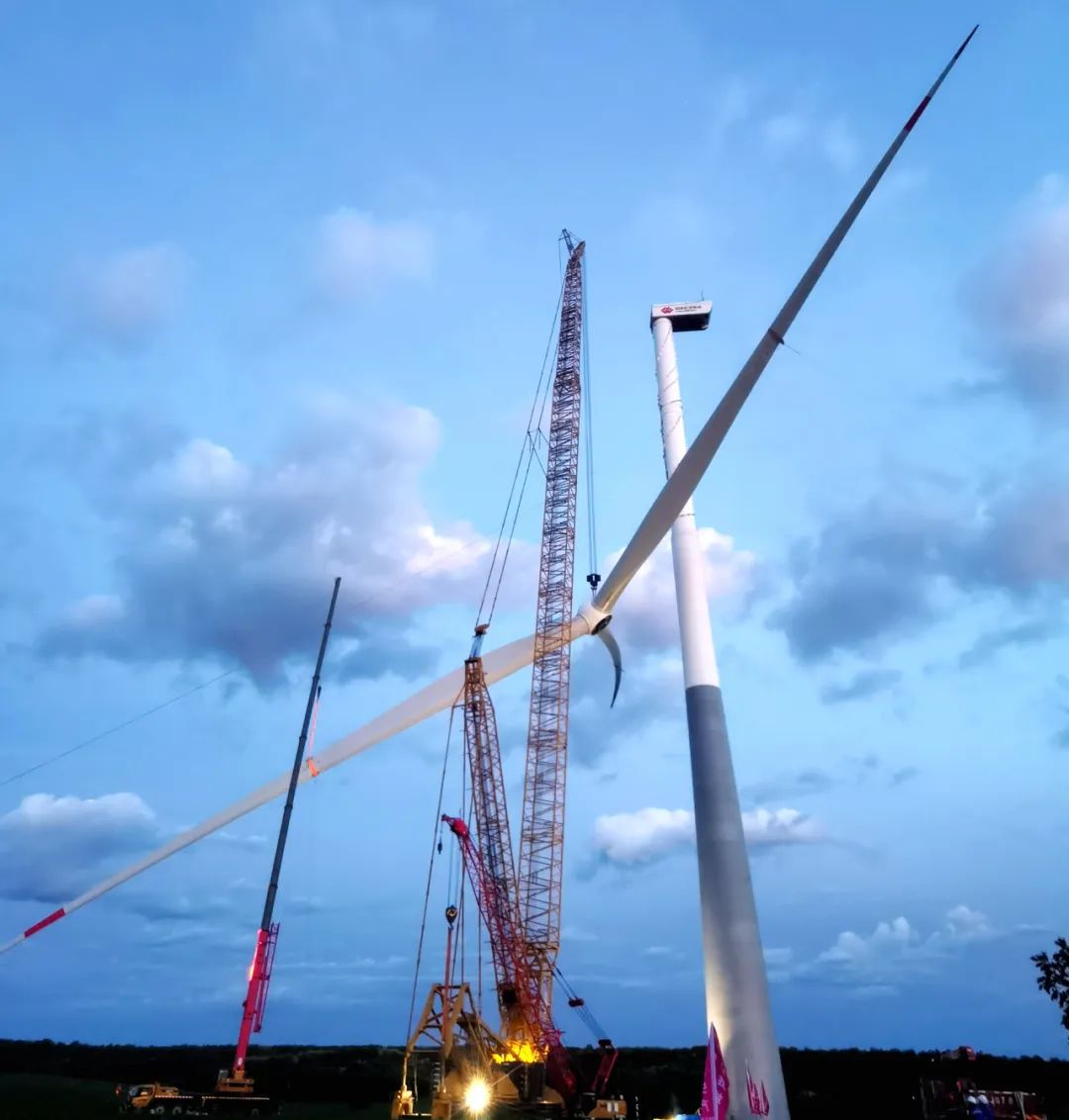 總計30臺！黑龍江北安建華風電項目150兆瓦混塔風機吊裝收官